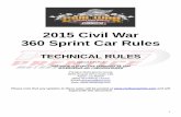 2015 Civil War 360 Sprint Car Rules - Raceracepmg.com/wp-content/uploads/2015/02/2015-CW... · 24/2/2015  · B. All cars will be required to run a full sprint appearing hood. Hood