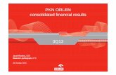 PKN ORLEN consolidated financial resultsconsolidated financial results 3Q13. 2 Agenda Key highlights3Q13 Macroeconomic environment Financial and operating results Investments Liquidity
