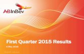 First Quarter 2015 Results - AB InBev...Net Finance Results of 91m USD in 1Q15 19 1Q15 Net Finance Result driven by: • Positive impact of the mark -to-market adjustment linked to