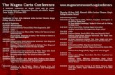 The Magna Carta Conference ... · The Magna Carta Project A landmark investigation of Magna Carta 1215 to mark the Charter’s 800th anniversary. Providing resrouces and commentary