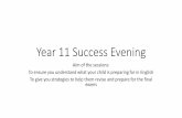 Year 11 Success Eveningfluencycontent2-schoolwebsite.netdna-ssl.com/FileCluster/Queen... · Year 11 Success Evening Aim of the sessions: ... and a second written in 2015. The question