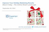 Improve Your Holiday Marketing Results Black Friday - The ... · Thanksgiving & Black Friday and how the landscape has shifted. u Holiday Email Strategies: which days last year were