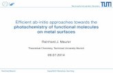 Efficient ab-initio approaches towards the …Efﬁcient ab-initio approaches towards the photochemistry of functional molecules on metal surfaces Reinhard J. Maurer Theoretical Chemistry,