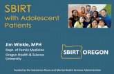 with Adolescent Patients - SBIRT OregonHow comfortable I feel answering questions about health behaviors, via: Agree % Neutral % Disagree % p value Paper 57.0 35.1 7.9