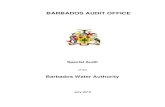 BARBADOS AUDIT OFFICE - Barbados Underground · 1 BWA’s Special Audit Special Audit of the Barbados Water Authority Executive Summary The Barbados Water Authority (BWA/the Authority)