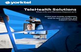 TeleHealth Solutions - MultiBriefs · TeleHealth Solutions When Life and Business Depend on It Fixed and mobile endpoints, end-to-end solutions, and support services Yorktel offers