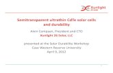 Semitransparent ultrathin CdTe solar cells and ... Semitransparent ultrathin CdTe solar cells and durability