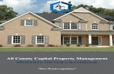 All County Capital Property Management · investment services and assist with the purchase of more rental properties and 1031 exchanges. ... homeowner’s policy to a landlord’s