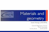 Materialsand - TUM Physikdepartment (Indico) · 2018-04-17 · Materialsand geometry 1 Giada Petringa(LNS-INFN) Geant4 BeginnersCourse TUM University 16.04.2018 - 20.04.2018