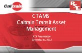CTAMS Caltrain Transit Asset Management 3708 HEATHER CT...December 11, 2013 3708 HEATHER CT ... 2011 2012 2013 Proposal Start Development Complete Development PIP Finalize Functional