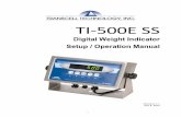 TI-500E SS UG 11 · Selects the range within which the scale will automatically zero. Note that the scale must be in standstill to automatically zero. Selections are in display divisions