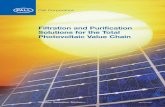 Filtration and Purification Solutions for the Total Photovoltaic … · 2020-02-03 · however Pall provides filtration, purification and separation solutions for substrate cleaning,