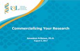 Commercializing Your Research - National Academies · Biotech Startup Bootcamp . A 3-day product & business development training for selected 20 biotech startups . Objectives Address