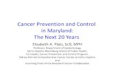 Cancer Prevention and Control in Maryland: The Next 20 Years...of prostate cancer recurrence after prostatectomy Joshu CE et al. J Natl Cancer Inst 2011;103:835-8. PMID: 21498781 Adjusted