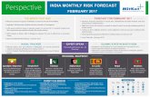 Perspective INDIA MONTHLY RISK FORECAST · report and Constitution Amendment Bill staged across the country Nepal ... January 2017 Perspective FEBRUARY 2017 INDIA MONTHLY RISK FORECAST