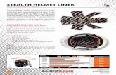 STEALTH HELMET LINER · 2020-05-19 · The GameBreaker Stealth Helmet Liner is a helmet insert fully powered by an innovative smart molecule technology. D3O® materials flow freely