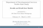 Department of Developmental Services Vendor Rate Study ......$244.9 million from the General Fund for DDS vendor rate increases; including federal funds, rates were increased more