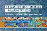 COSMO-SkyMed Second Generation€¦ · Luigi DINI ( Italian Space Agency, Italy) 23/01/2019. ESA UNCLASSIFIED - For Official Use L. Dini | ESA-ESRIN, Frascati, Italy | 23/01/2019