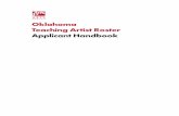 Oklahoma Teaching Artist Roster Applicant Handbook...Oklahoma Teaching Artist Roster Applicant Handbook • 2 Program Disciplines The Oklahoma Arts Council actively seeks professional