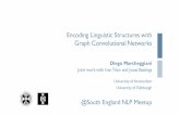 Encoding Linguistic Structures with Graph Convolutional Networks · 2019-11-10 · @South England NLP Meetup. Structured (Linguistic) Priors ... 2017. Exploiting Semantics in Neural