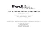 Q3 Fiscal 2009 Statistics - FedEx · OVERVIEW 1 CONDENSED CONSOLIDATED BALANCE SHEETS 2 ... FY 2007 FY 2008 Q3 YTD FY 20091 OPERATING ACTIVITIES Net income $ 2,016 $ 1,125 $ 974 Adjustments