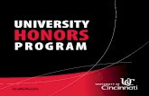 UNIVERSITY HONORS€¦ · rounded person. From studying abroad in Spain to researching at the College of Medicine, the University Honors Program has supported me financially and personally.
