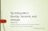 Sociolinguistics: Identity, Network, and Attitude · in sociolinguistics Two, merely different kinds of sociolinguistics “Soft” linguistics, i.e. in harmony with the “hardcore”