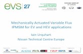 Mechanically Actuated Variable Flux IPMSM for EV and HEV ... minimising impact on cost and packaging • Fabricated prototype machine achieved predicted 14% reduction in flux reduction