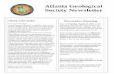 Atlanta Geological Society Newsletteratlantageologicalsociety.org/wp-content/uploads/...of geology topics. Our newsletter has 10 issues a year with an even wider range of topics. There’s
