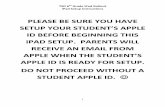 PLEASE BE SURE YOU HAVE...Enter Apple Login Credentials (that you setup when prompted by Apple). Example ID: jmsmith21@troyschools.org PW: password you chose when estabishing ID TSD