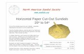 Horizontal Paper Cut-Out Sundials 20sundials.org/attachments/article/105/NASS-CutOut-HorizontalSundial… · Horizontal Paper Cut-Out Sundials 20o to 54o North American Sundial Society