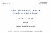 Patient Safety Incidents Caused by Hospital Information System - 2019-03-25آ  ICT on patient safety