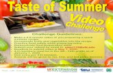 Challenge Guidelines - University of Tennessee of Summe… · Challenge Guidelines: • Make a 2-5 minute video of you preparing a quick summer recipe. • Incorporate fruits and