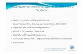 groundwater governance for agricultural production final SADC … · 2018-07-14 · Groundwater Governance for Agricultural Production in Rural Areas yWater consumption and Groundwater