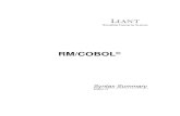RM/COBOL v7.5 Syntax Summary - Micro Focus · RM/COBOL Syntax Summary 1 Compile Command The format of the Compile Command is as follows: rmcobol filename [[(] [[~]option] ... [)comment]]