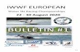 IWWF EUROPEAN - Waterski Vlaanderen · 11h00 Eurokids A & B : A : 15 min + 1 lap B : 25 min + 1 lap 12h00 F3 Men - Masters - Juniors 35 min + 1 lap 13h30 F1 - F2 - F3 Women 35 min