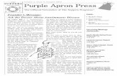 Volume 3, Issue 3, Summer 2019 Purple Apron Press...Purple Apron Press, Volume 3, Issue 3, Summer 2019 After suffering for nine years with rheumatoid arthritis — hiding my swollen