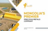 MONGOLIA’S PREMIERSteppe Gd Lmted - Mnga’s Premer Precus Metas Cmpany. DISCLAIMER. ... Mongolia” dated August 20, 2017, with an effective date of June 20, 2017, which was prepared