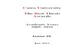 Civersity airo Un The Best Thesis Awardsgsrs.cu.edu.eg/bta_archive/BTA2010.pdf · Civersity airo Un The Best Thesis Awards Academic Years 2009- 2010 Issue IV Jun 2011