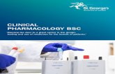 CLINICAL PHARMACOLOGY BSC · 2019-10-09 · Clinical pharmacology is the science of designing and testing medicines for use in humans. Clinical pharmacologists work at the meeting