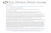 Los Alamos Study Group2901 Summit Place NE • Albuquerque, NM 87106 • 505-265-1200 • Los Alamos Study Group Nuclear Disarmament • Environmental Protection • Social Justice