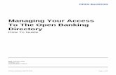 Managing Your Access To The Open Banking Directory · 2020-06-12 · Figure 2.2 – Enter Your Email Address Page In the Username field, enter your email address. This will need to