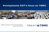 Pennsylvania DOT’s focus on TSMO · A way to address reliability, mobility, and congestion by utilizing strategies rather than just trying to build our way out.
