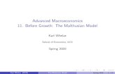 Advanced Macroeconomics 11. Before Growth: The Malthusian …karlwhelan.com/Macro2/slides-11.pdf · 2020-03-10 · School of Economics, UCD Spring 2020 Karl Whelan (UCD) The Malthusian