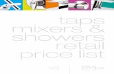 taps mixers & showers retail price taps & mixers storm 4-5 rossi 5-7 xia 7-9 pulsar 10-12 maverick 13-14