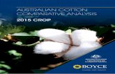 AUSTRALIAN COTTON COMPARATIVE ANALYSIS...The 2015 Australian Cotton Comparative Analysis (ACCA) is the eleventh report produced by Boyce Chartered Accountants in conjunction with the