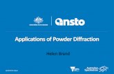Applications of Powder Diffraction - Australian Synchrotronarchive.synchrotron.org.au/images/AOF2017/15-Powder...Applications of Powder Diffraction Helen Brand synchrotron.org.au Advantages