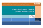 Project Public Health Ready Re-Recognition Criteria · Project Public Health Ready Re-Recognition Criteria Version 4 2 Introduction The Project Public Health Ready (PPHR) Re-Recognition