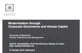 Modernization through Corporate Governance and Human Capital · Corporate Governance and Human Capital Raed H. Charafeddine, First Vice-Governor, Banque du Liban ... •Define clear