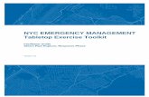 NYC EMERGENCY MANAGEMENT Tabletop Exercise Toolkit Try breaking the ice by beginning with a general